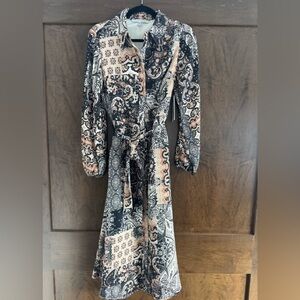 Julia Jordan Mixed Print Long Sleeve Shirtdress